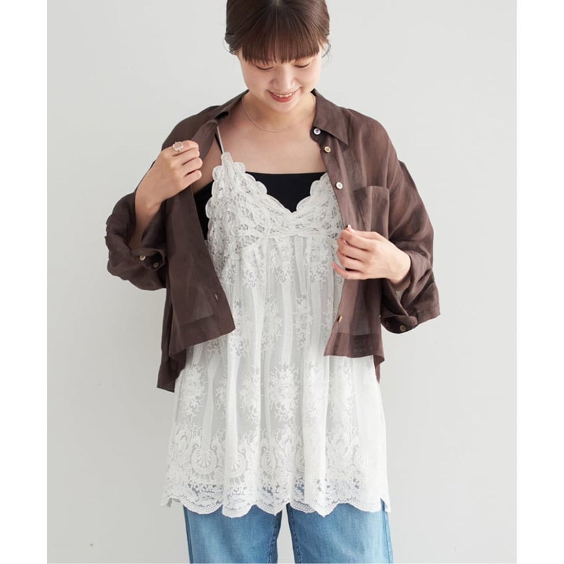 イエナ IENA 《追加予約》アンティークチュールバテンキャミ