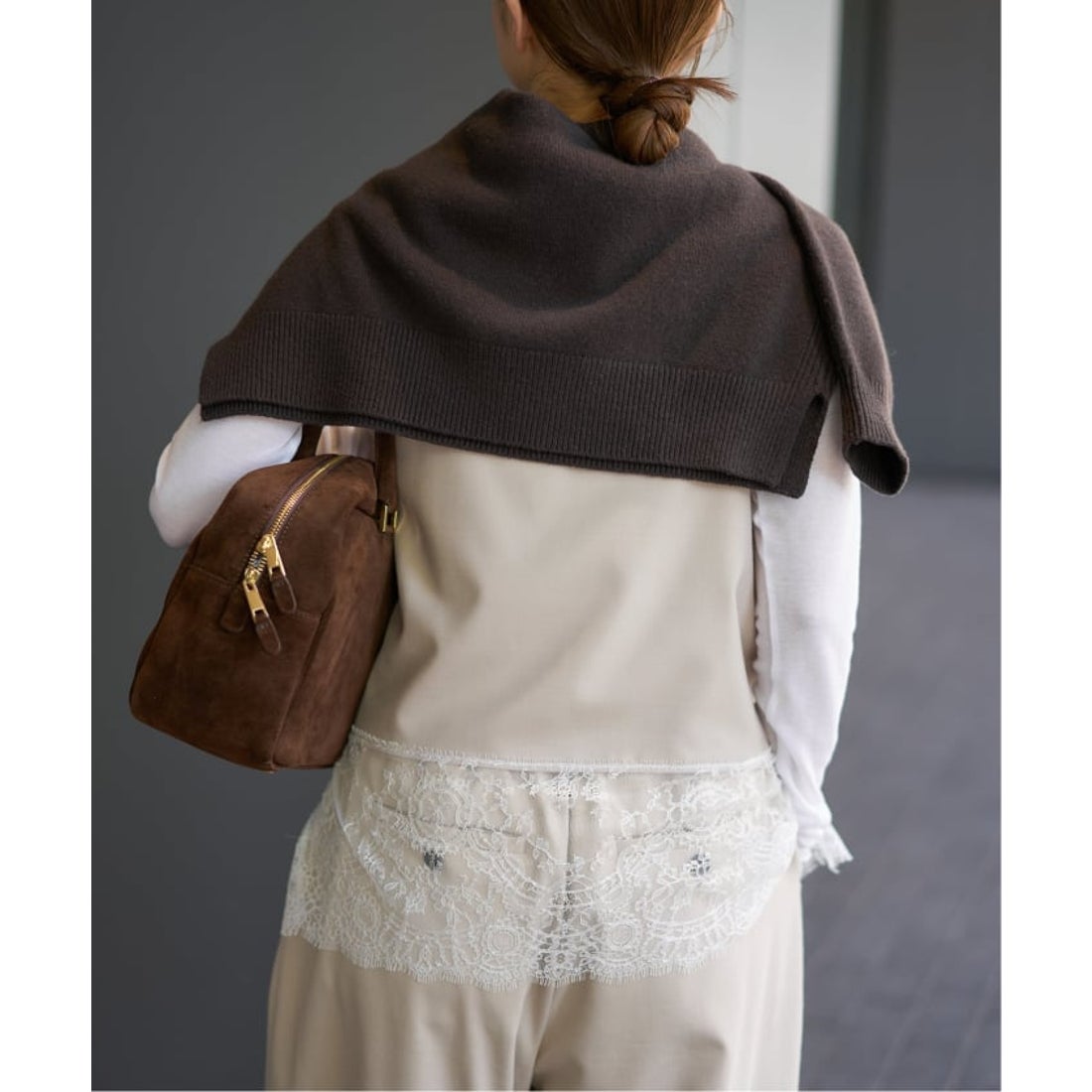 イエナ IENA 《追加予約》レースヘムキャミソール （グレー