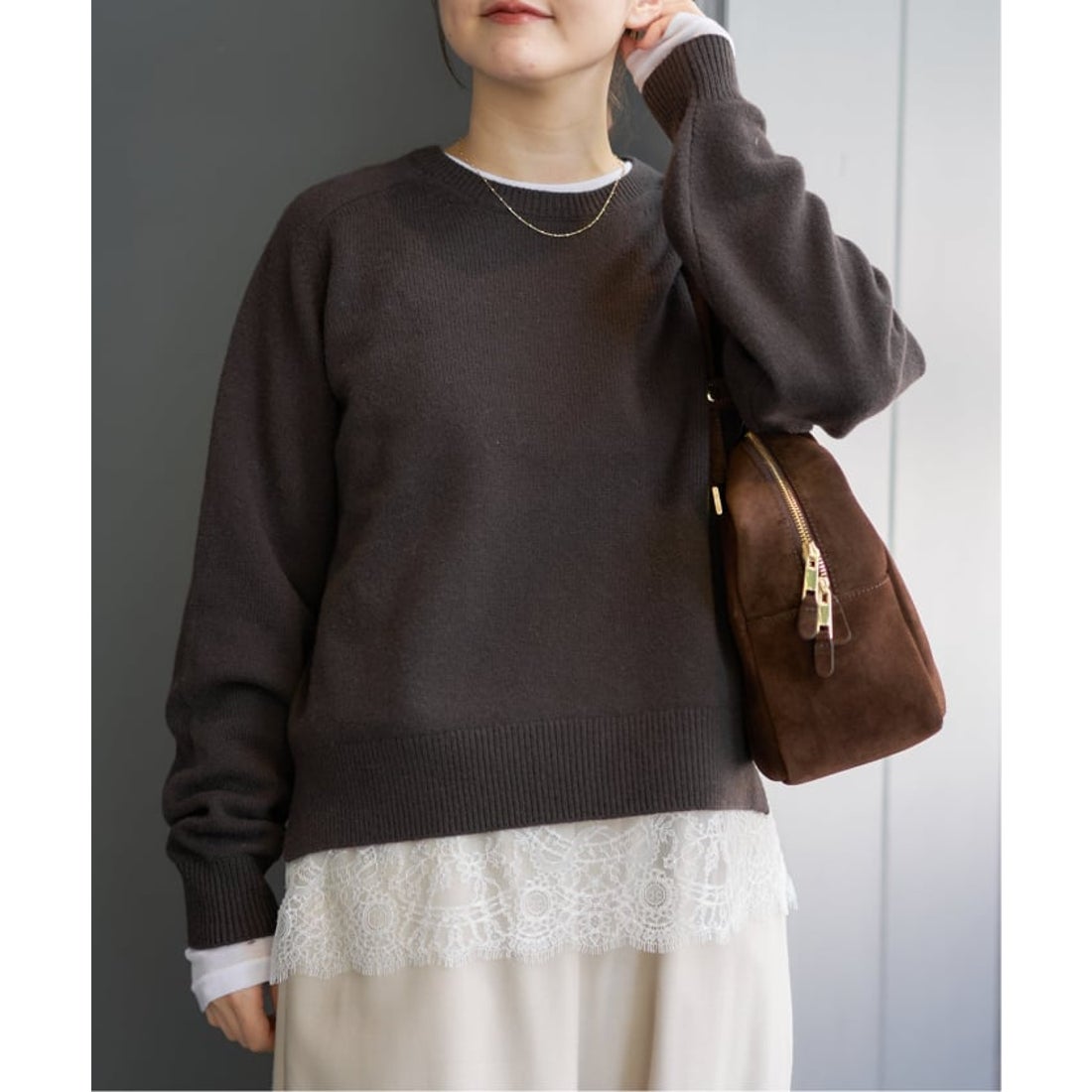 イエナ IENA 《追加予約》レースヘムキャミソール （グレー