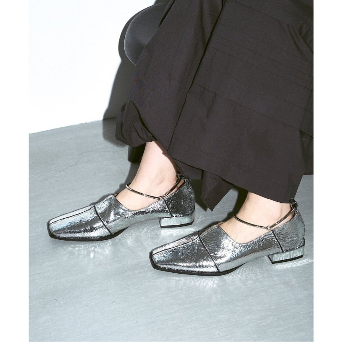 ル タロン LE TALON 《追加》GRISEレザースクエアクロスシームアンクル