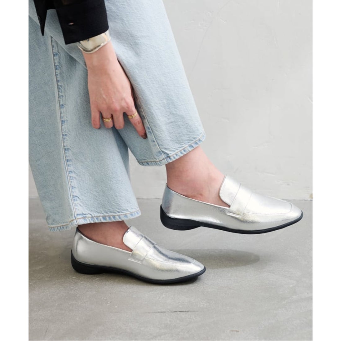 ル タロン LE TALON レインモールドローファー （シルバー