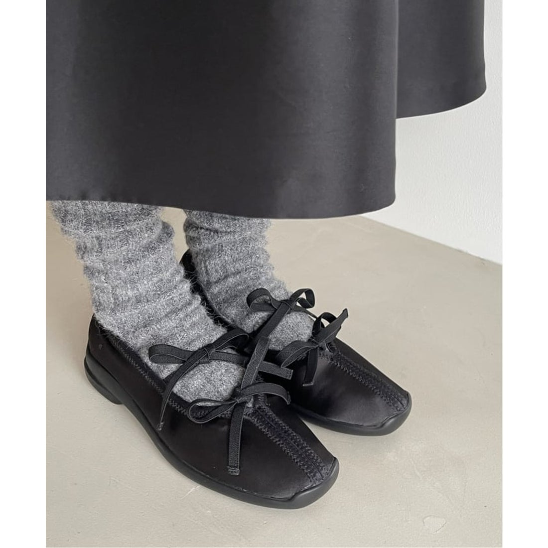 ル タロン LE TALON 《追加》Lダブルリボンバレリーナ （ブラウン