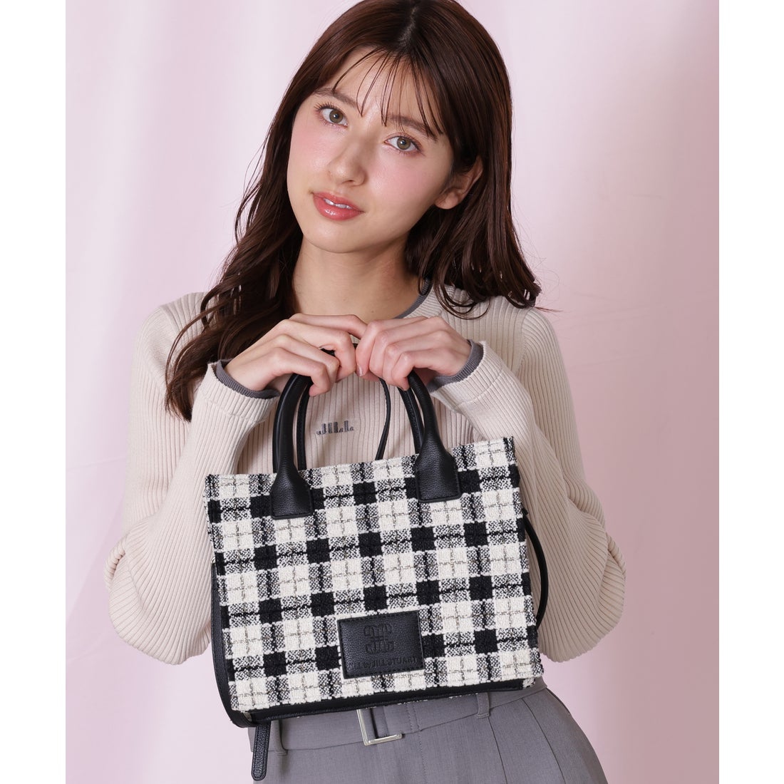 ジルバイジルスチュアート JILL by JILLSTUART ツイードチェックトート