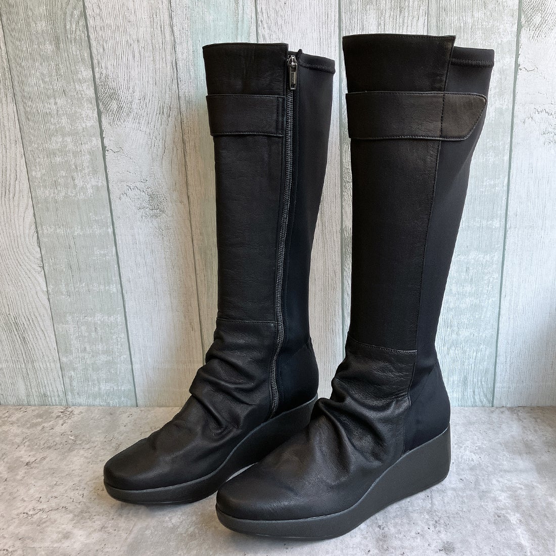 ジェイエス ハートレーベル JS Heartlavel 本革 ストレッチコンビ