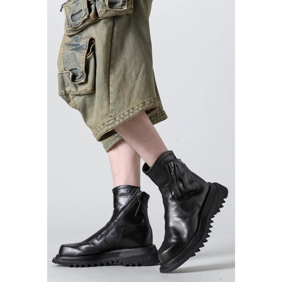 ユリウス JULIUS Cow Leather Side Zip Boots （BLACK） 通販 大阪