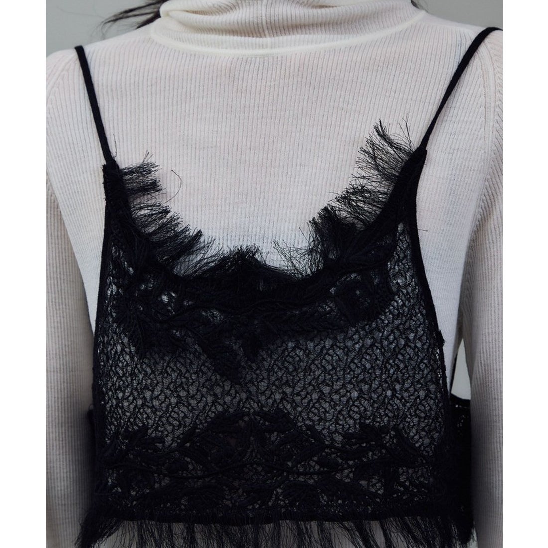 サロン アダム エ ロペ SALON adam et rope' レースシアーキャミソール