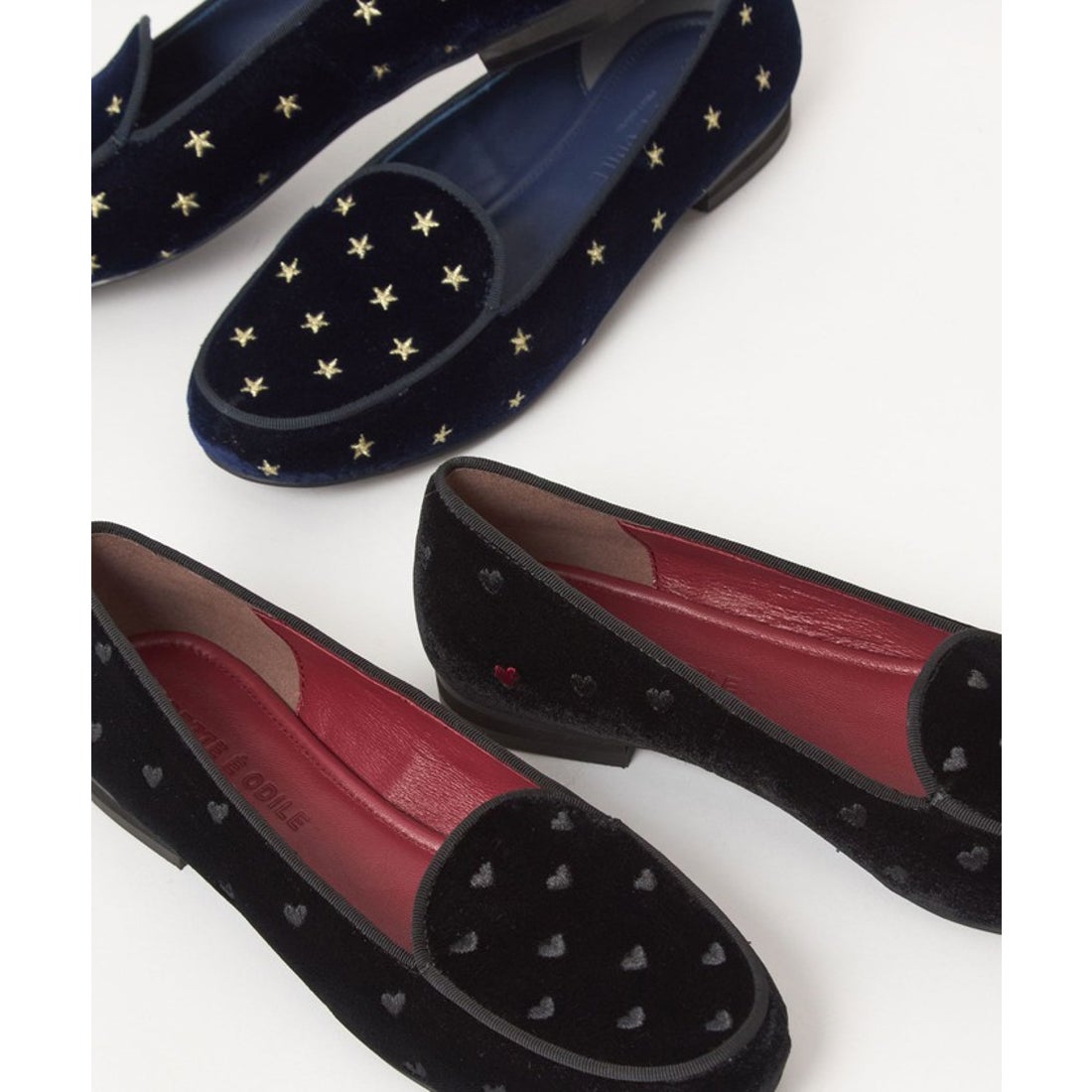 ODETTE E ODILE ラウンドモカ フラット15↑ （NAVY） - ファッション