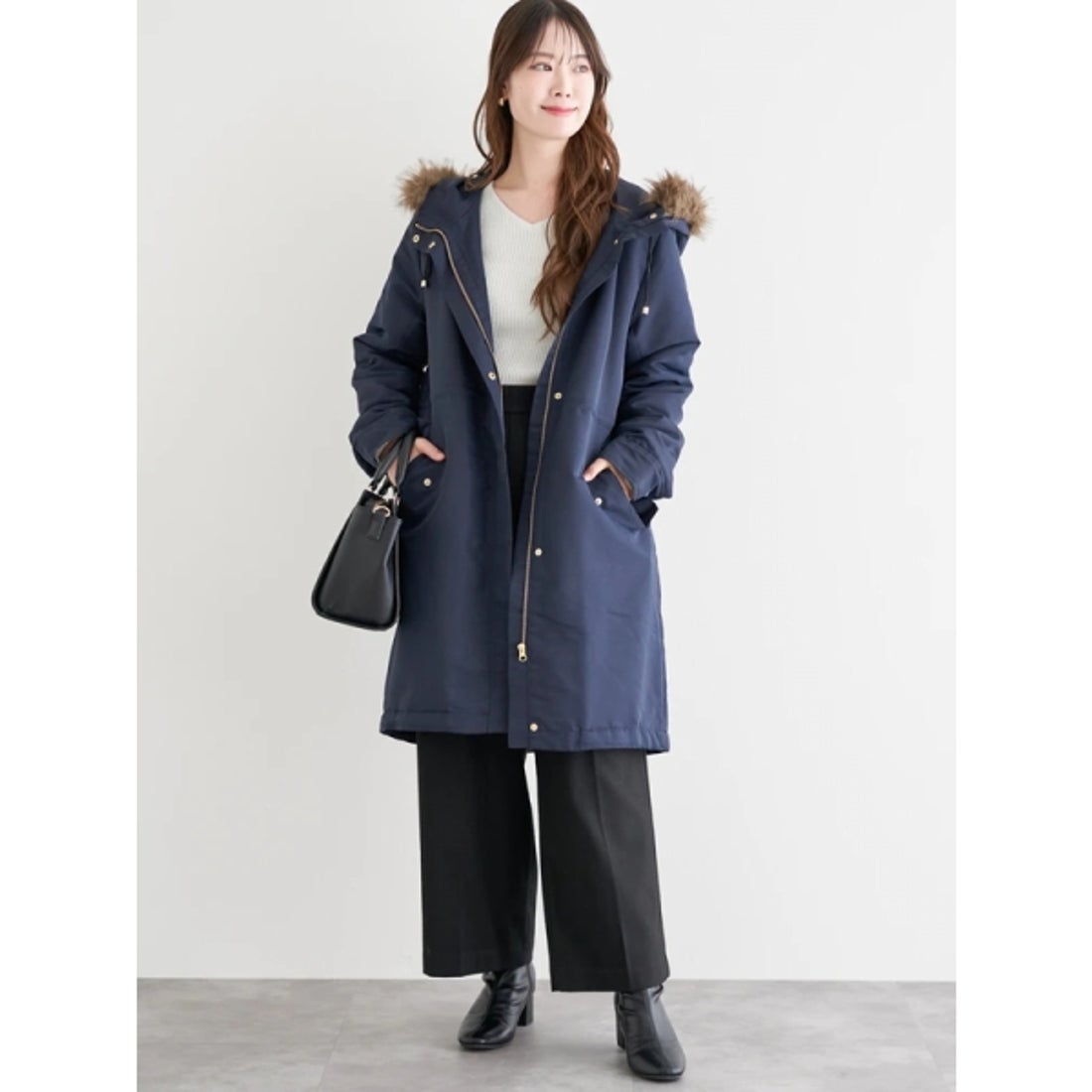 ルディックパーク Ludic Park 裏ボア モッズコート （黒