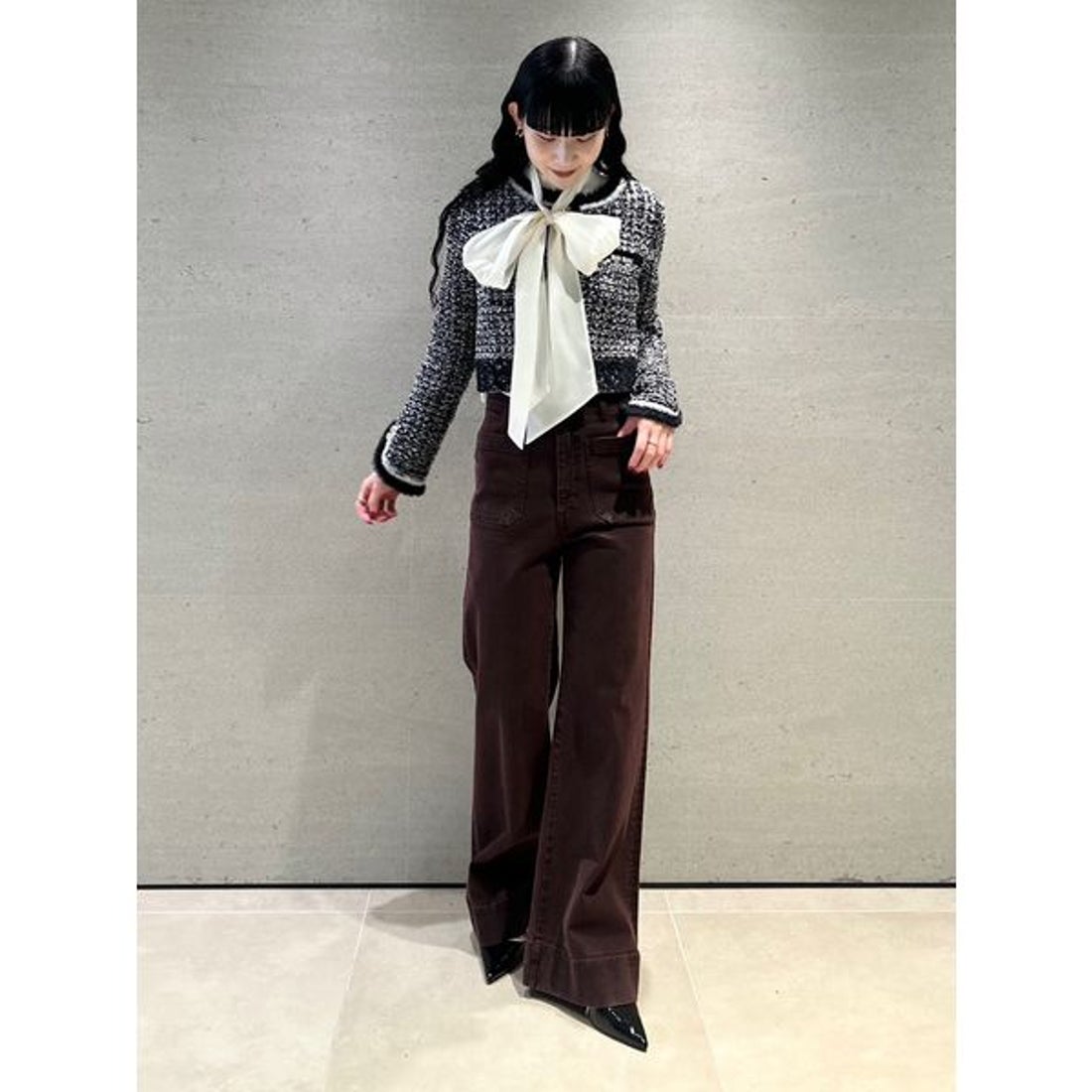 リリーブラウン LILY BROWN 【LILY BROWN×MARY QUANT】ツイードニット