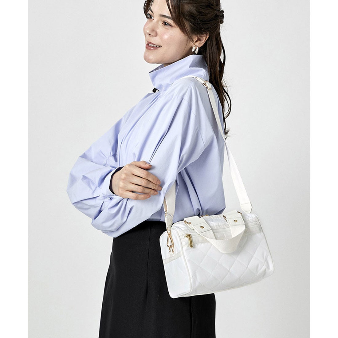 レスポートサック LeSportsac MINI SATCHEL BAG （ピュアホワイト