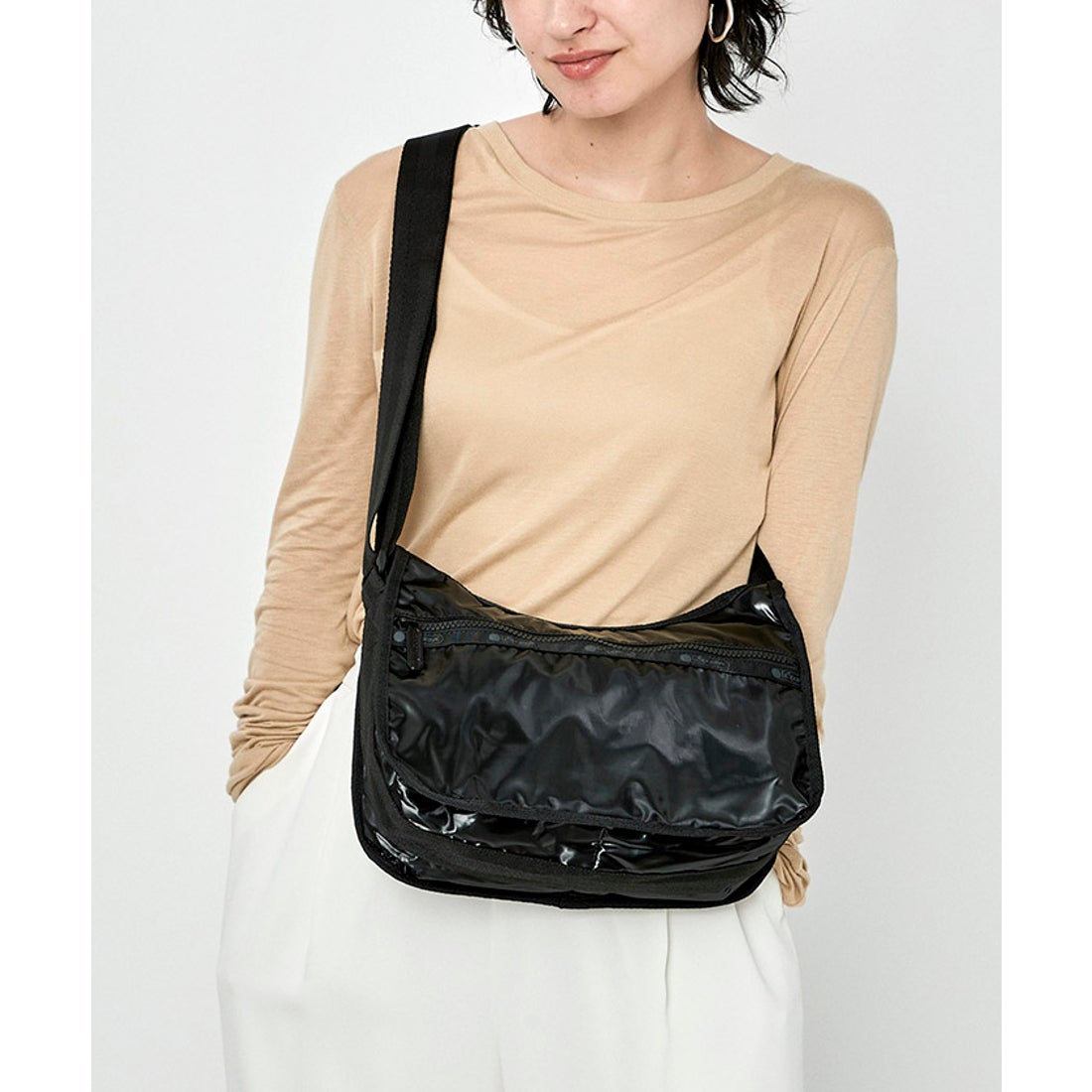 レスポートサック LeSportsac CLASSIC HOBO （ブラックシャイン