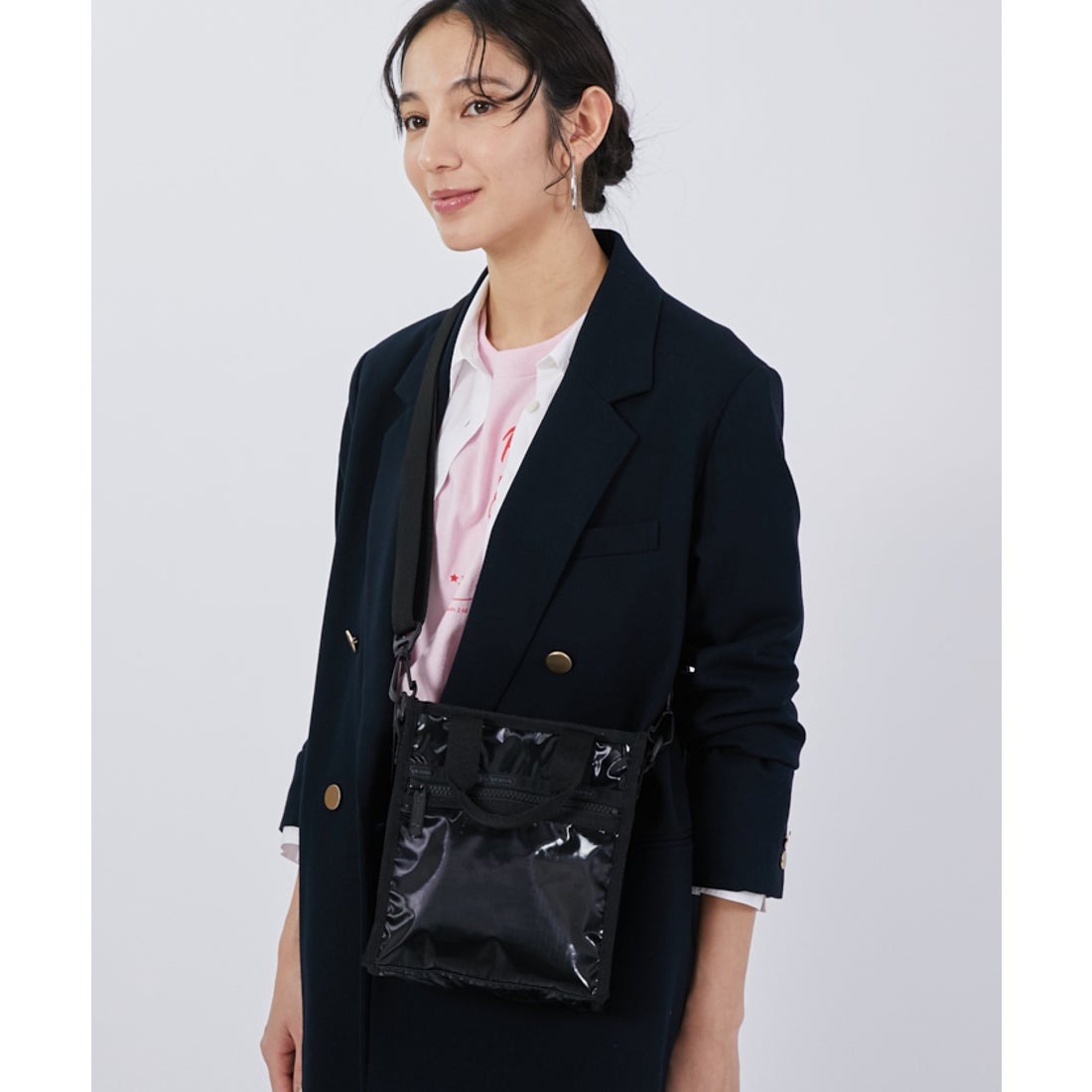 レスポートサック LeSportsac MINI N/S TOTE （ブラックシャイン） -靴