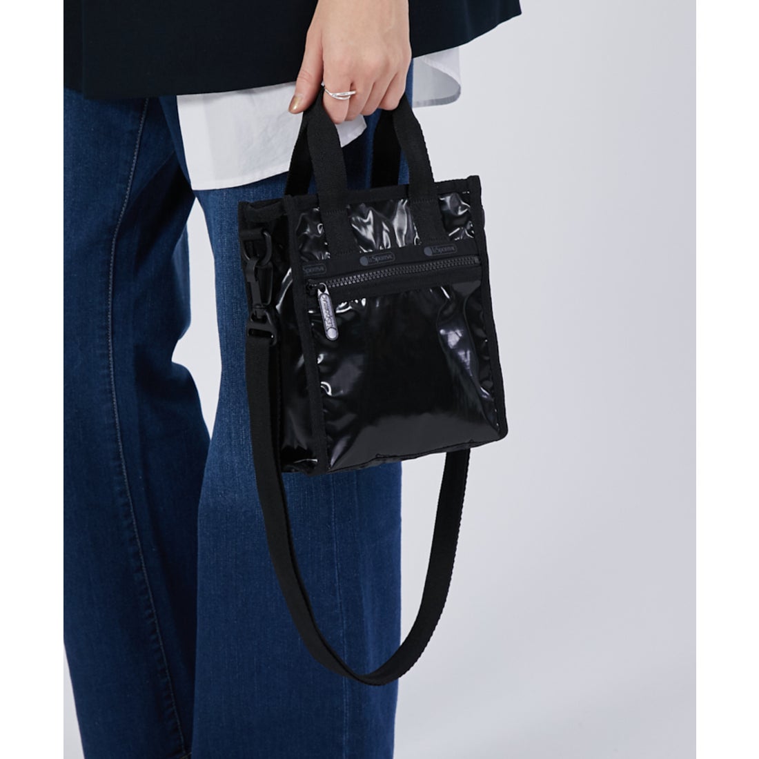 レスポートサック LeSportsac MINI N/S TOTE （ブラックシャイン