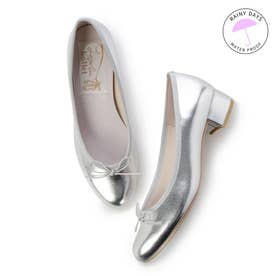 レイン対応】ラウンドトゥヒールバレエシューズ(RB5001A) （シルバー