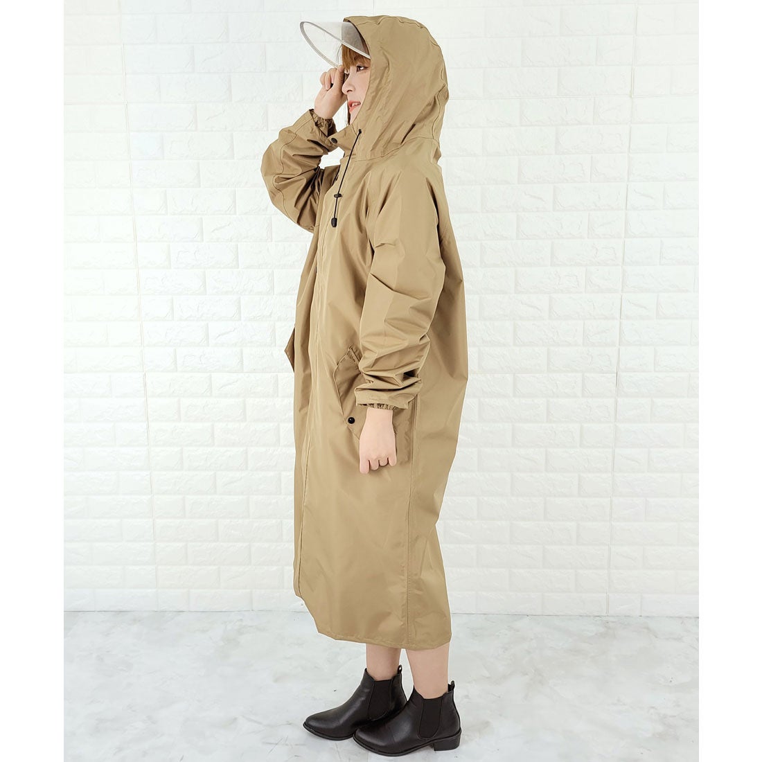 レースレディース Lace Ladies フード付きレインコート 収納袋付き