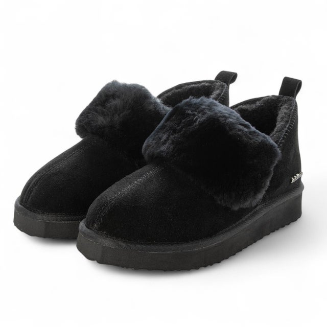 エルビーエヴァンズ L.B.Evans Dede 厚底ムートンブーツ （Black