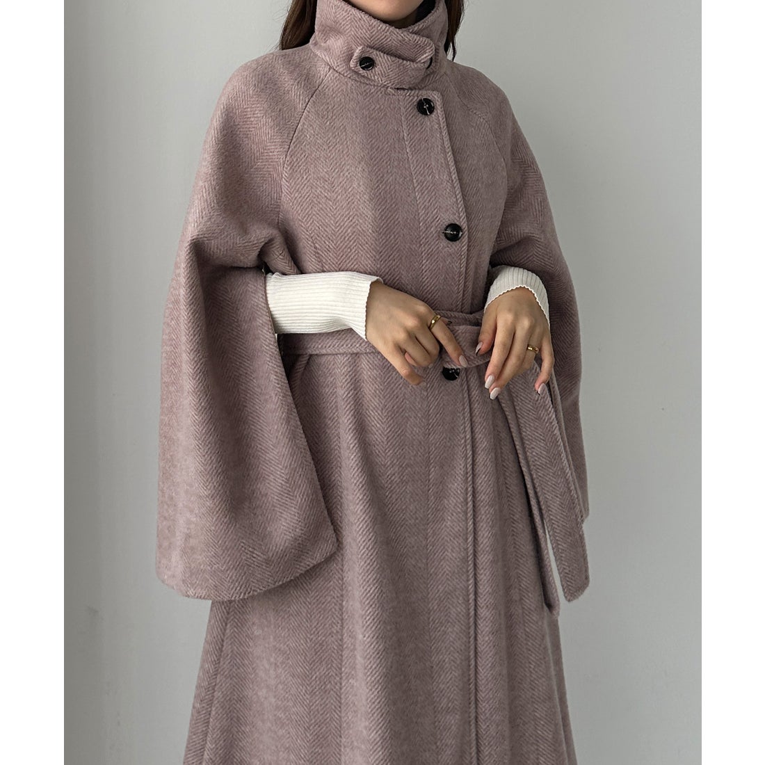 ルエレ Louere 【選べる2素材 ウールライク／ヘリンボーンシャギー