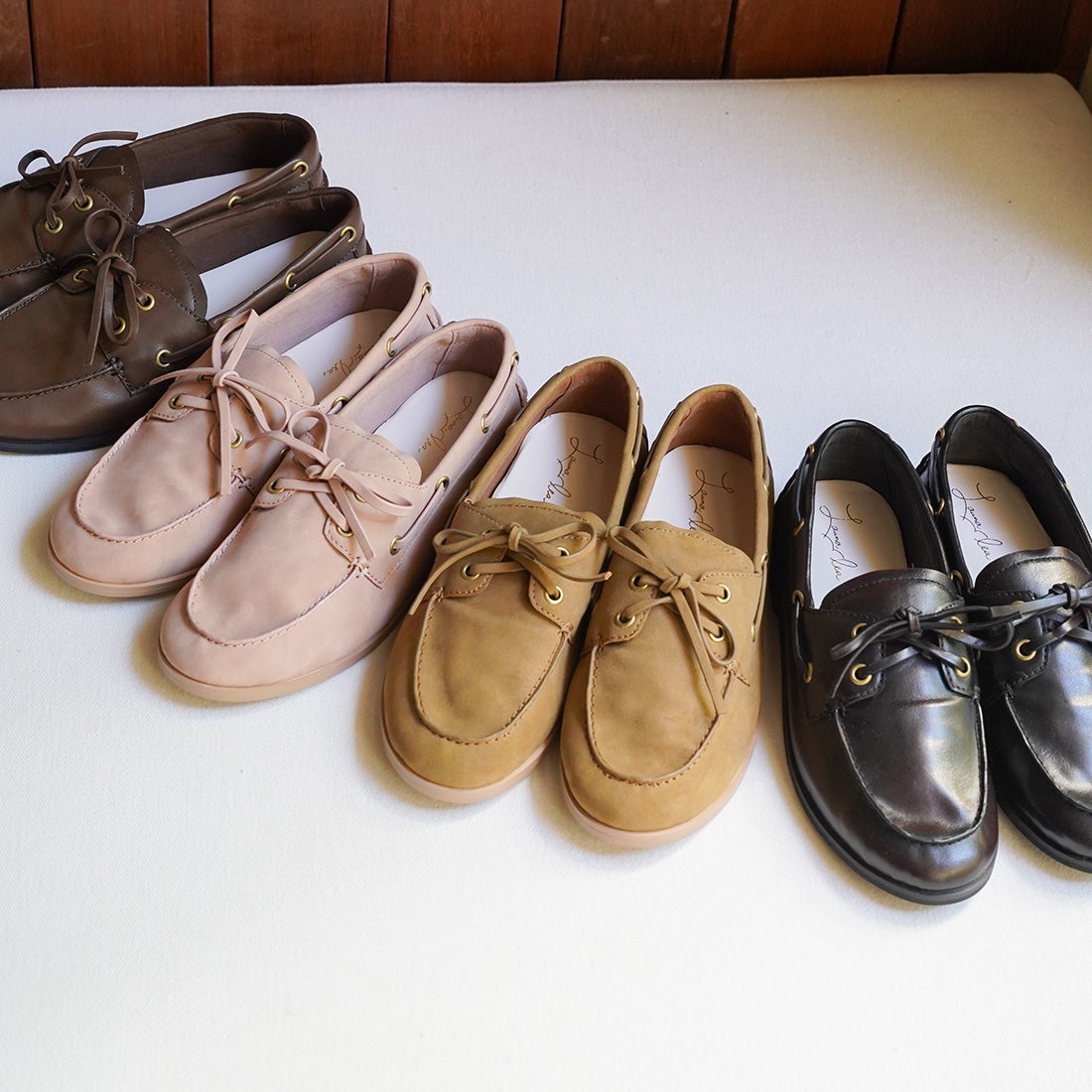 25AW】ソフトデッキシューズ(S154) （ブラウン） -レディースシューズ