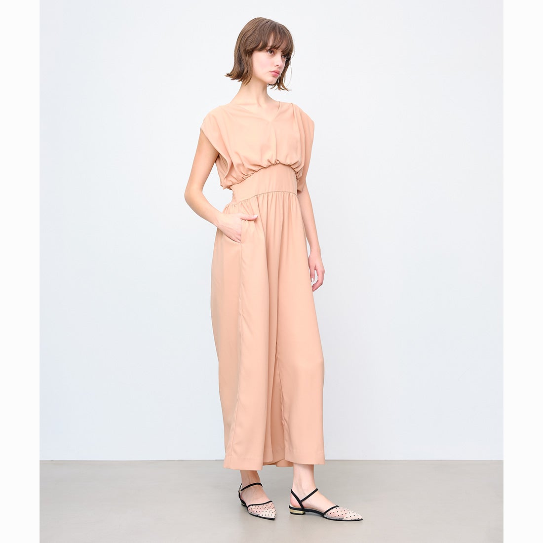 25SS】ドットチュールベルトパンプス(0600) （ベージュZ/C