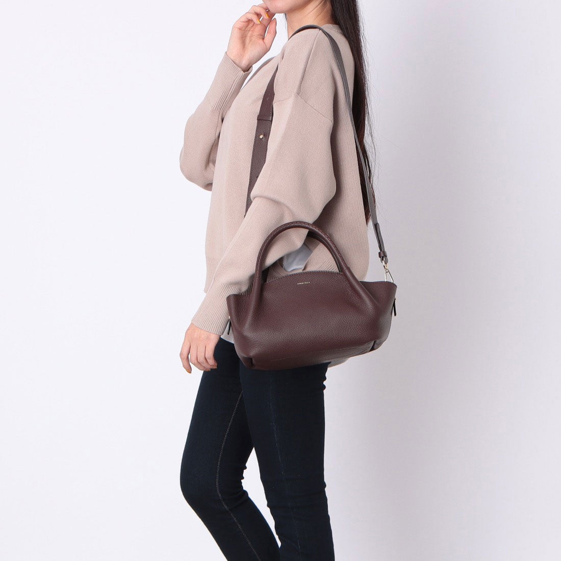 ロリステッラ LORISTELLA シュリンクレザー 2WAYハンドバッグ