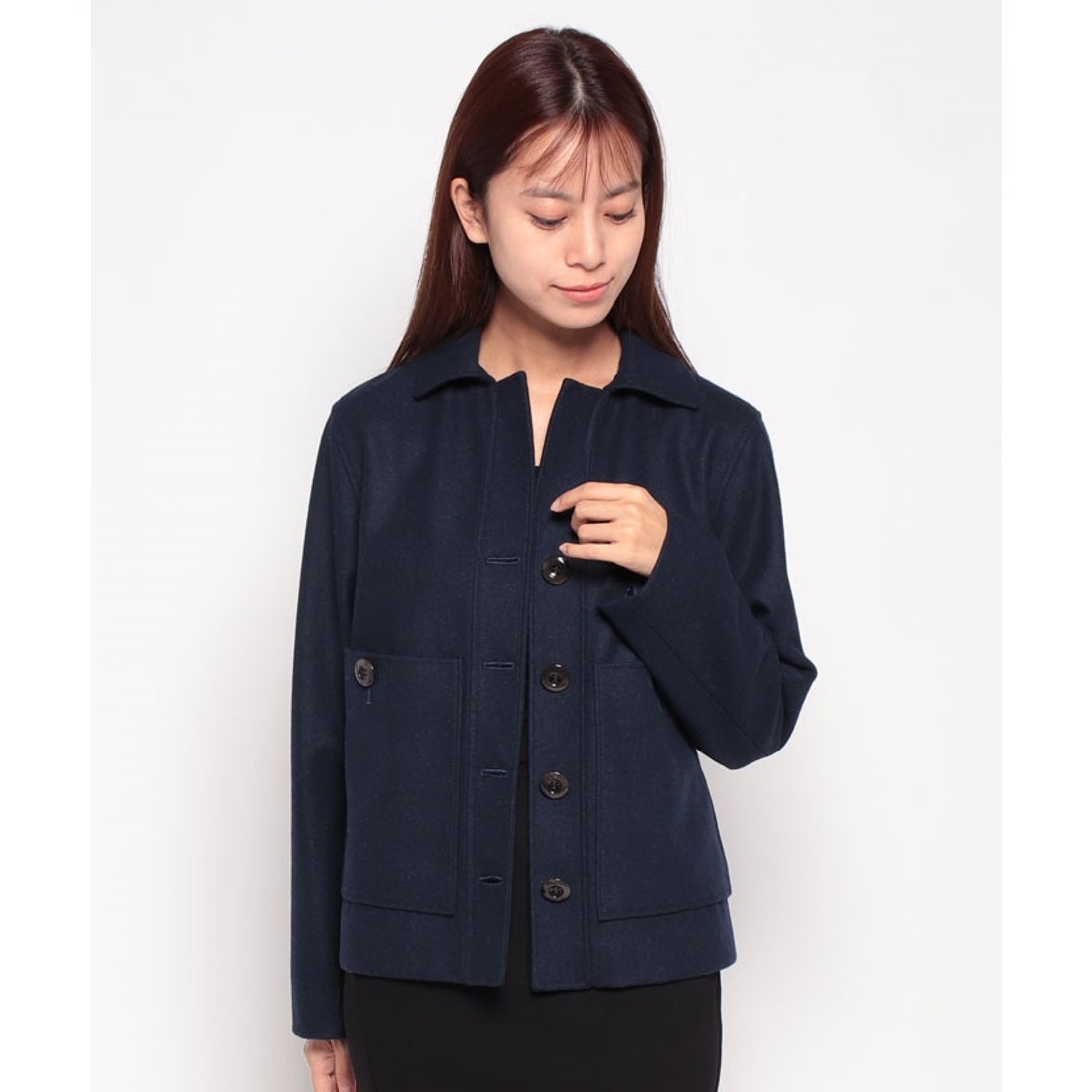 ラ ジョコンダ LA JOCONDE メルトン ショート丈 ジャケットコート