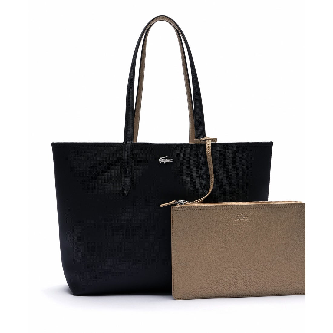 ラコステ LACOSTE ANNA リバーシブル トートバッグ （ブラック） -靴