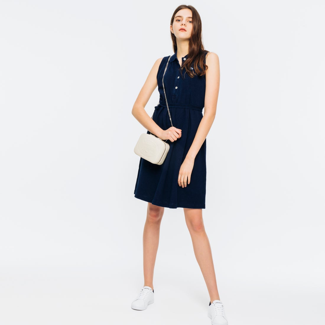 ラコステ LACOSTE CROCO CREWチェーンハンドルバッグ （イエロー） -靴