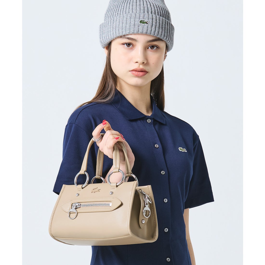 ラコステ LACOSTE セリス スモール トップハンドルバッグ （ブラック