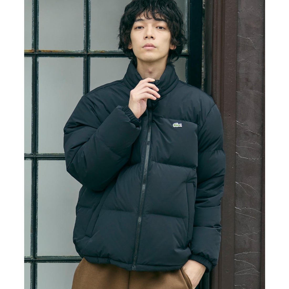 ラコステ LACOSTE 撥水ベーシックダウンジャケット （オリーブ