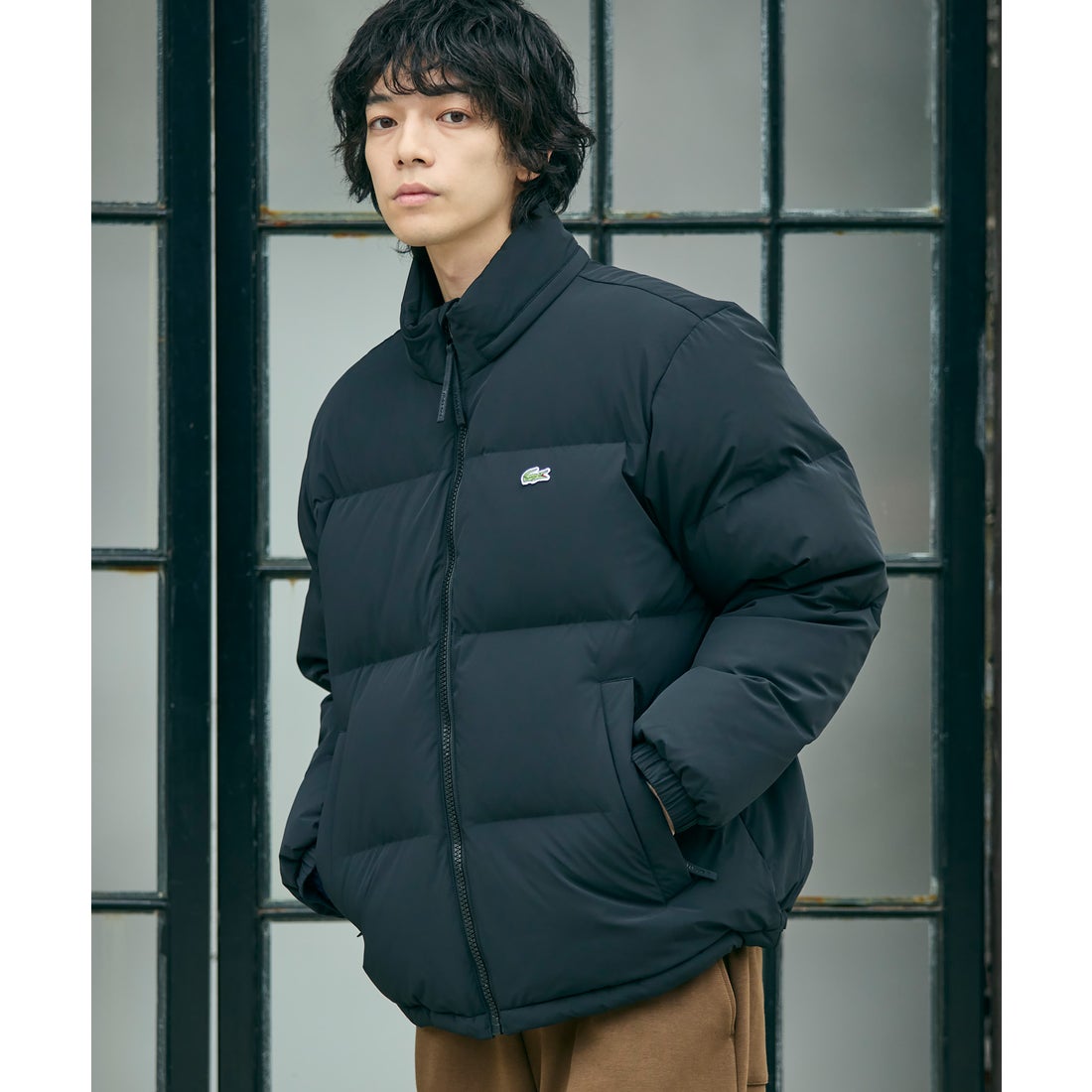 ラコステ LACOSTE 撥水ベーシックダウンジャケット （ブラック