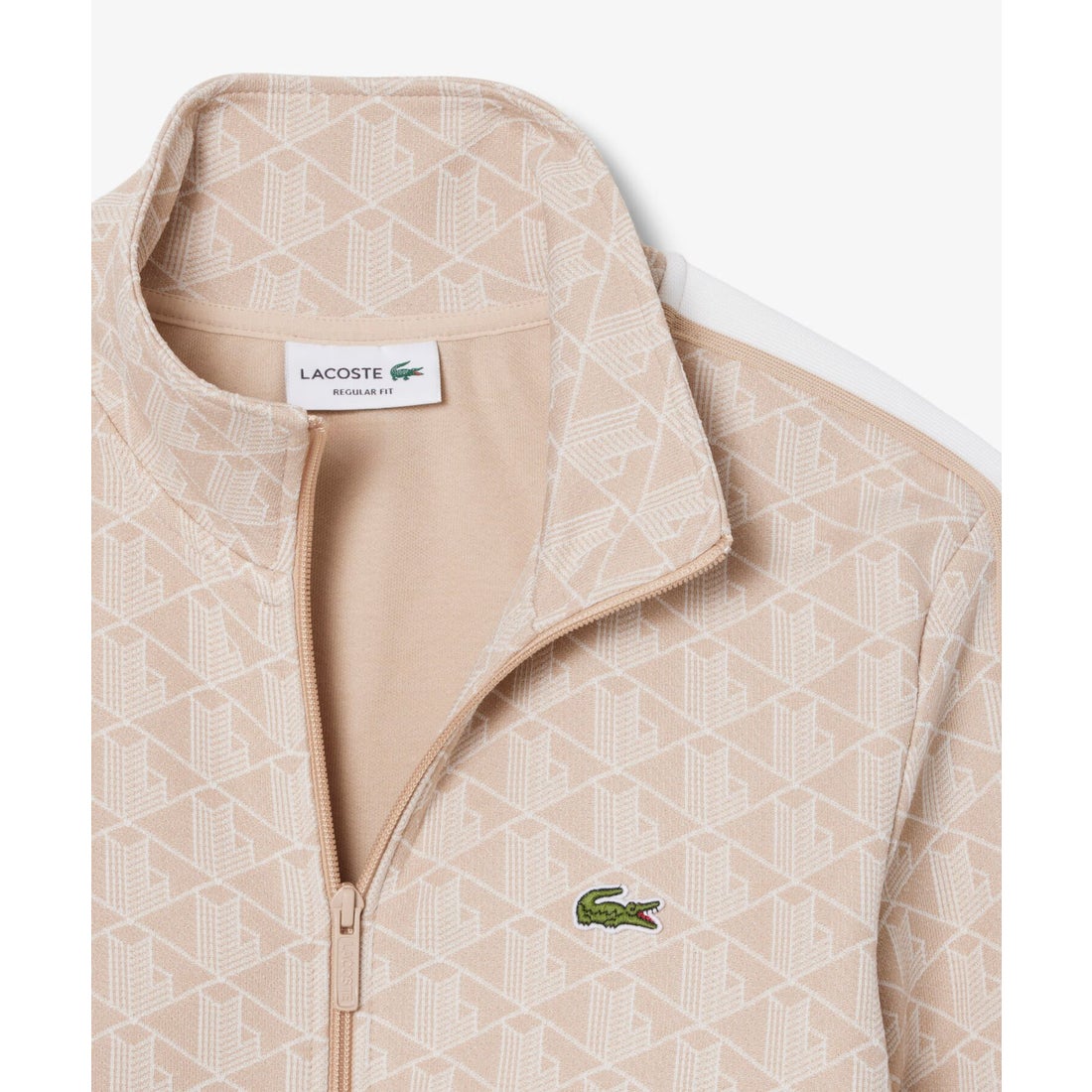 ラコステ LACOSTE モノグラムジャカードトラックジャケット （レッド