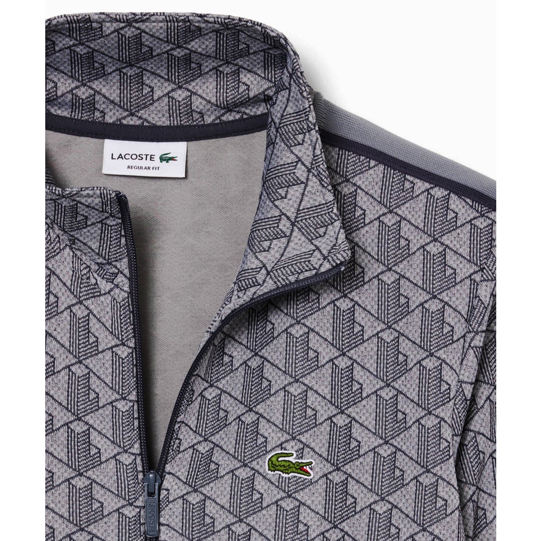 ラコステ LACOSTE モノグラムジャカードトラックジャケット （ダーク