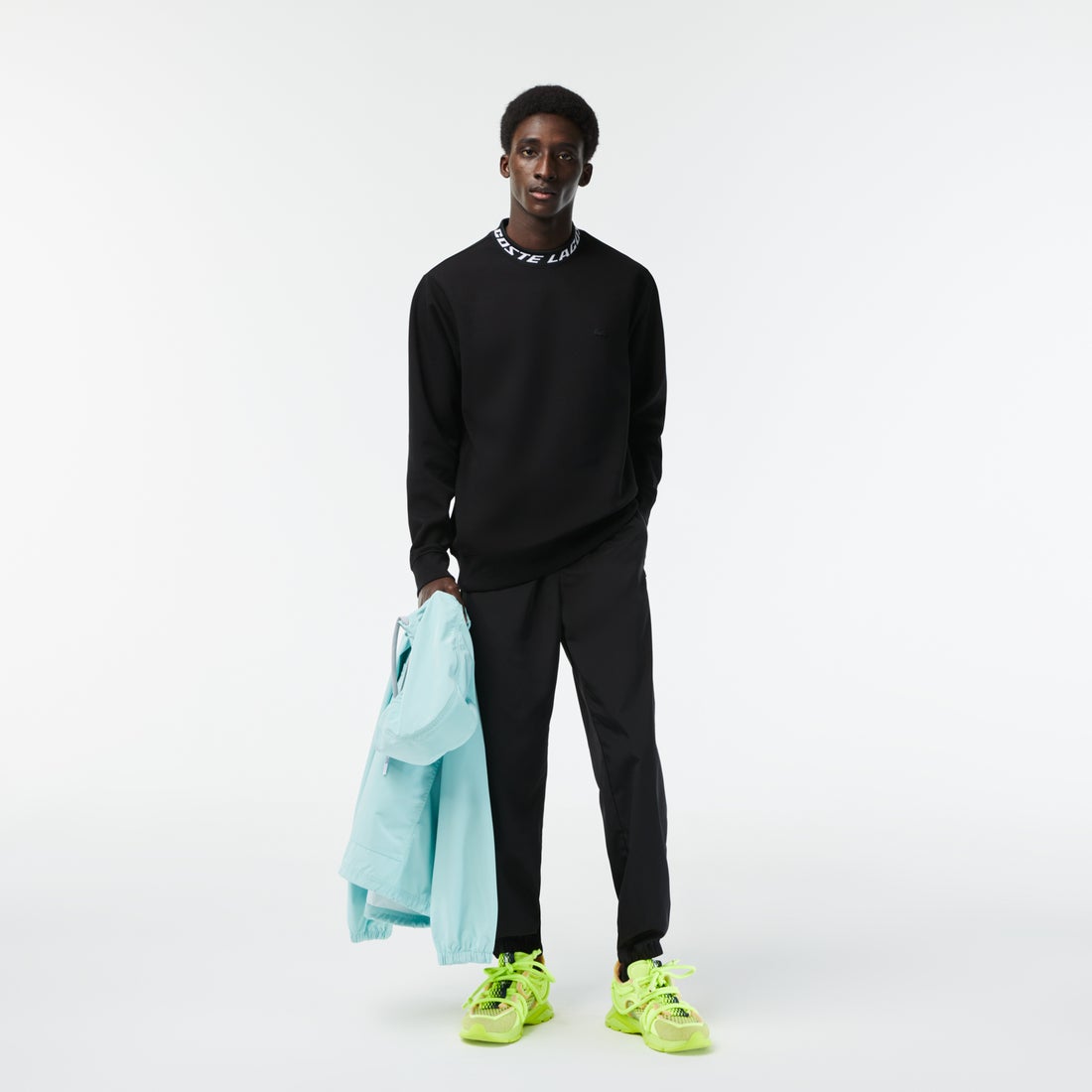 ラコステ LACOSTE ジャカードモックネックテックスウェットプル