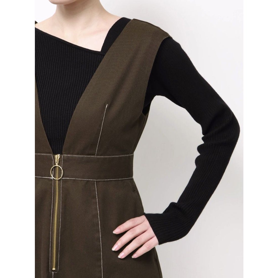 ラグナムーン LAGUNAMOON 【別注Dickies】ZIPジャンパースカート