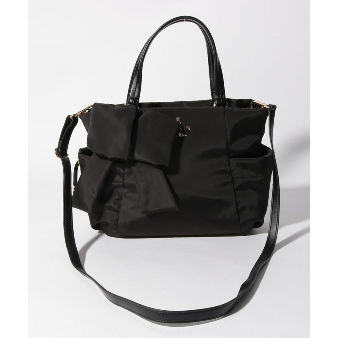 LANVIN en Bleu ニナ 大リボン付き2wayトートバッグM ダークブルー6