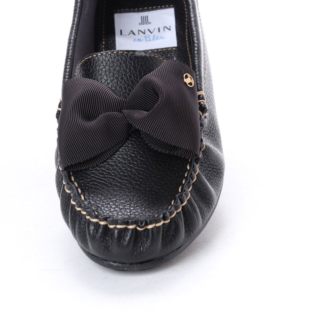 ランバン オン ブルー LANVIN en Bleu リボンモチーフソフトモカシン