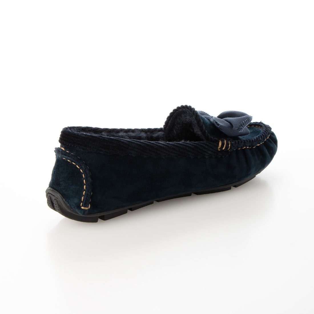 ランバン オン ブルー LANVIN en Bleu リボンモチーフボアモカシン