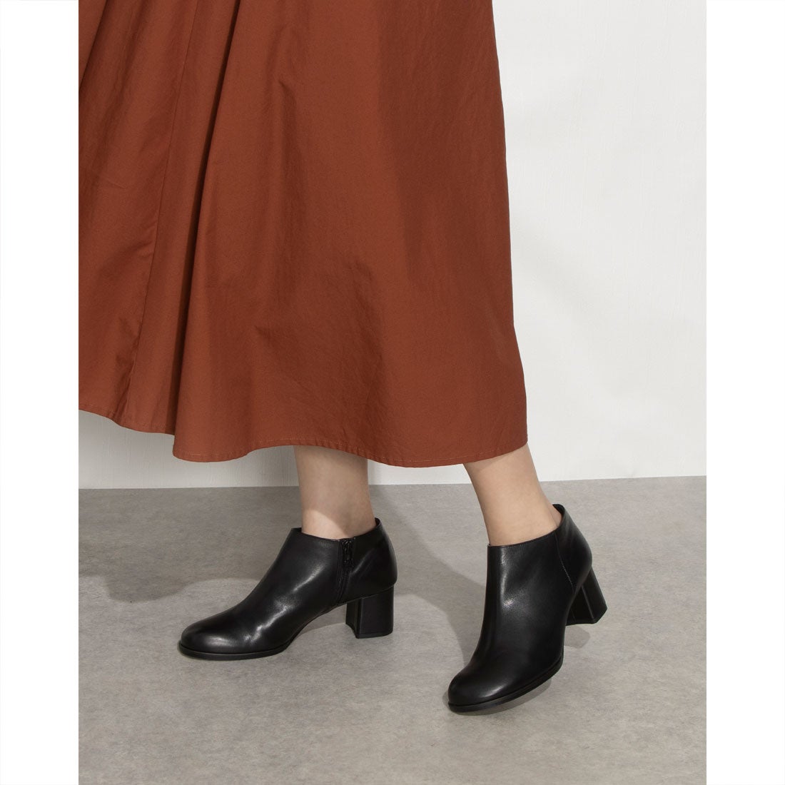 ランバン オン ブルー LANVIN en Bleu プレーンブーティー （ブラック