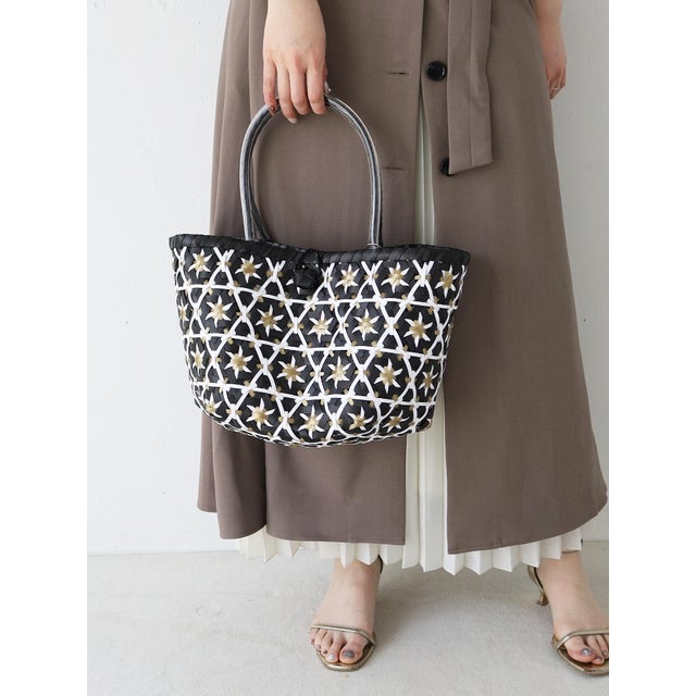 シップス エニィ SHIPS any TARANGO: ハーフ ラウンド カゴ バッグ