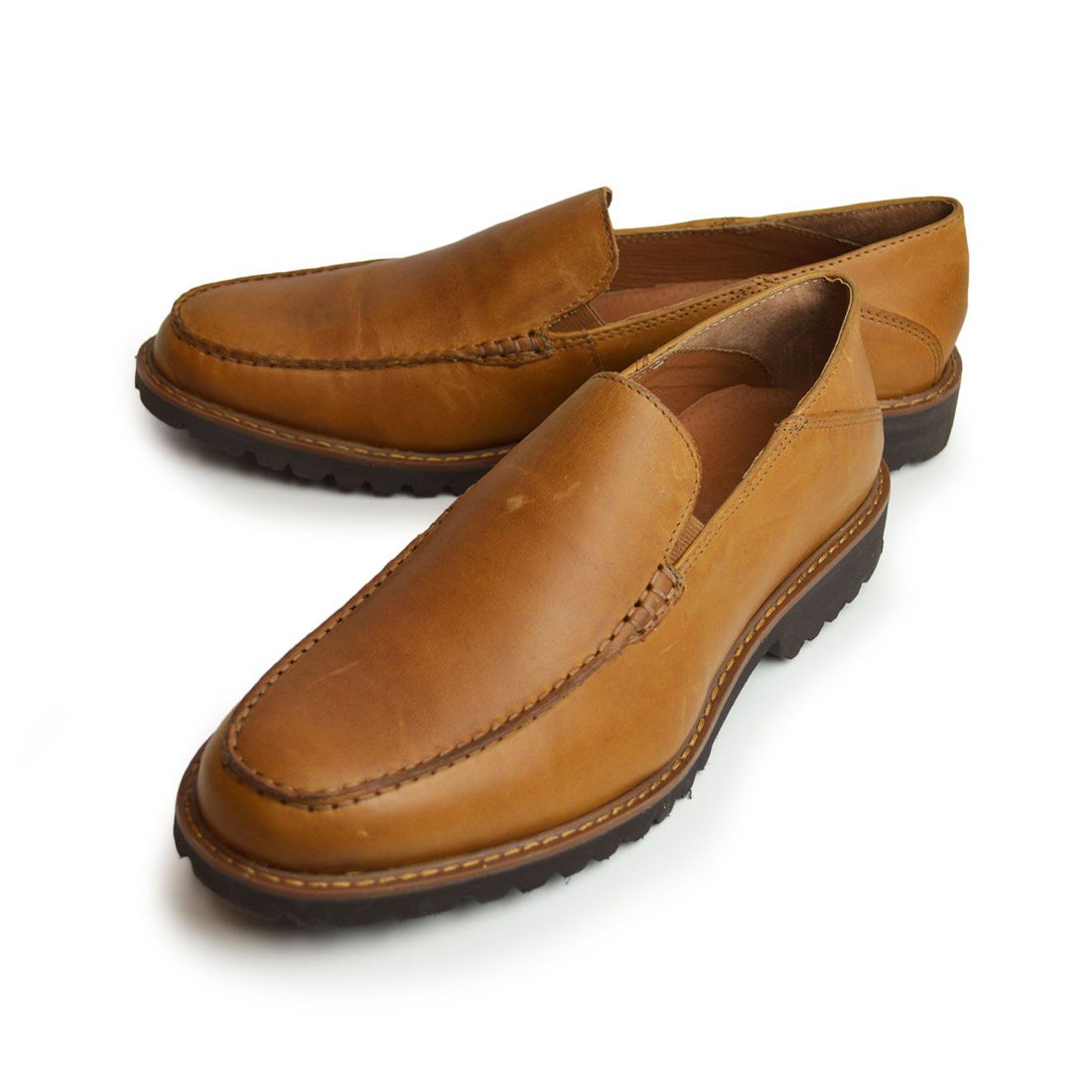 レオン LEON カジュアルシューズ メンズ 本革 スリッポン 牛革