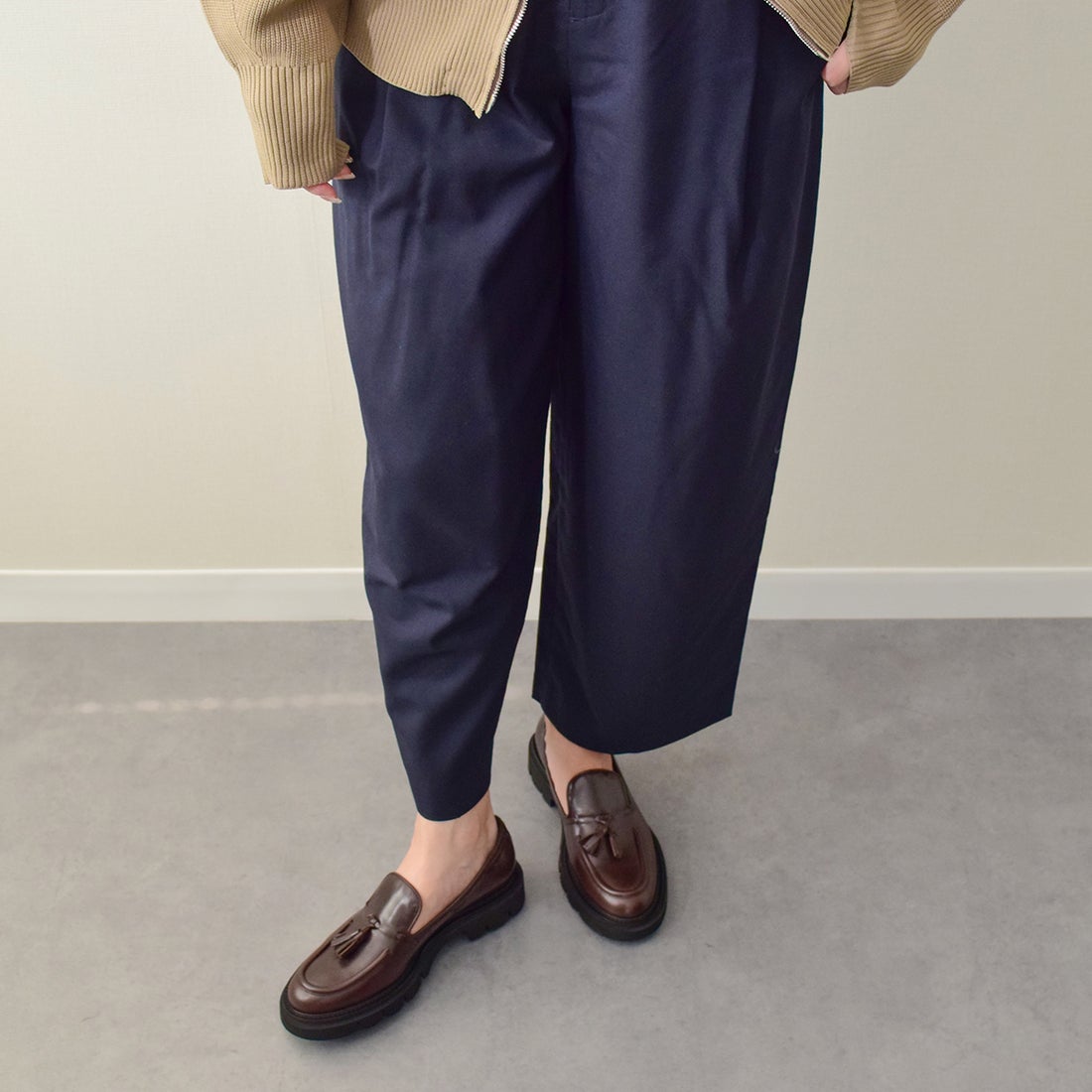 ルカ グロッシ Luca Grossi タンクソールタッセルローファー （ダーク