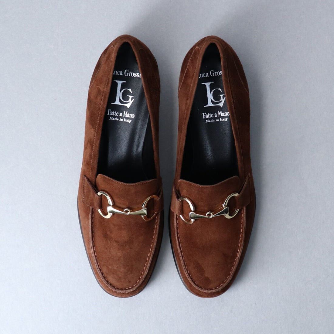 ルカ グロッシ Luca Grossi ヒールアクセントビットローファー