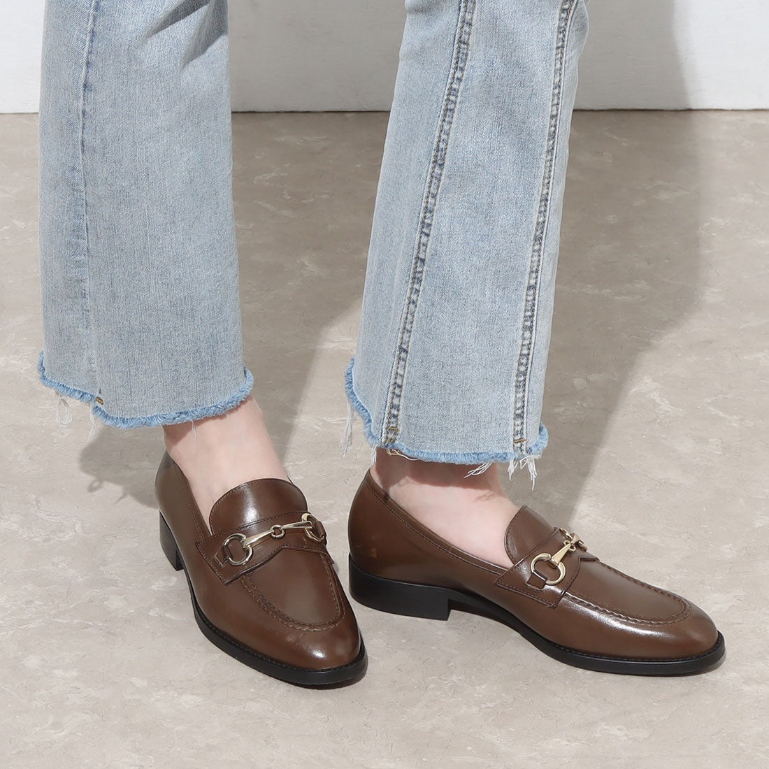 ルカ グロッシ Luca Grossi ビットローファー （カーキ） -靴