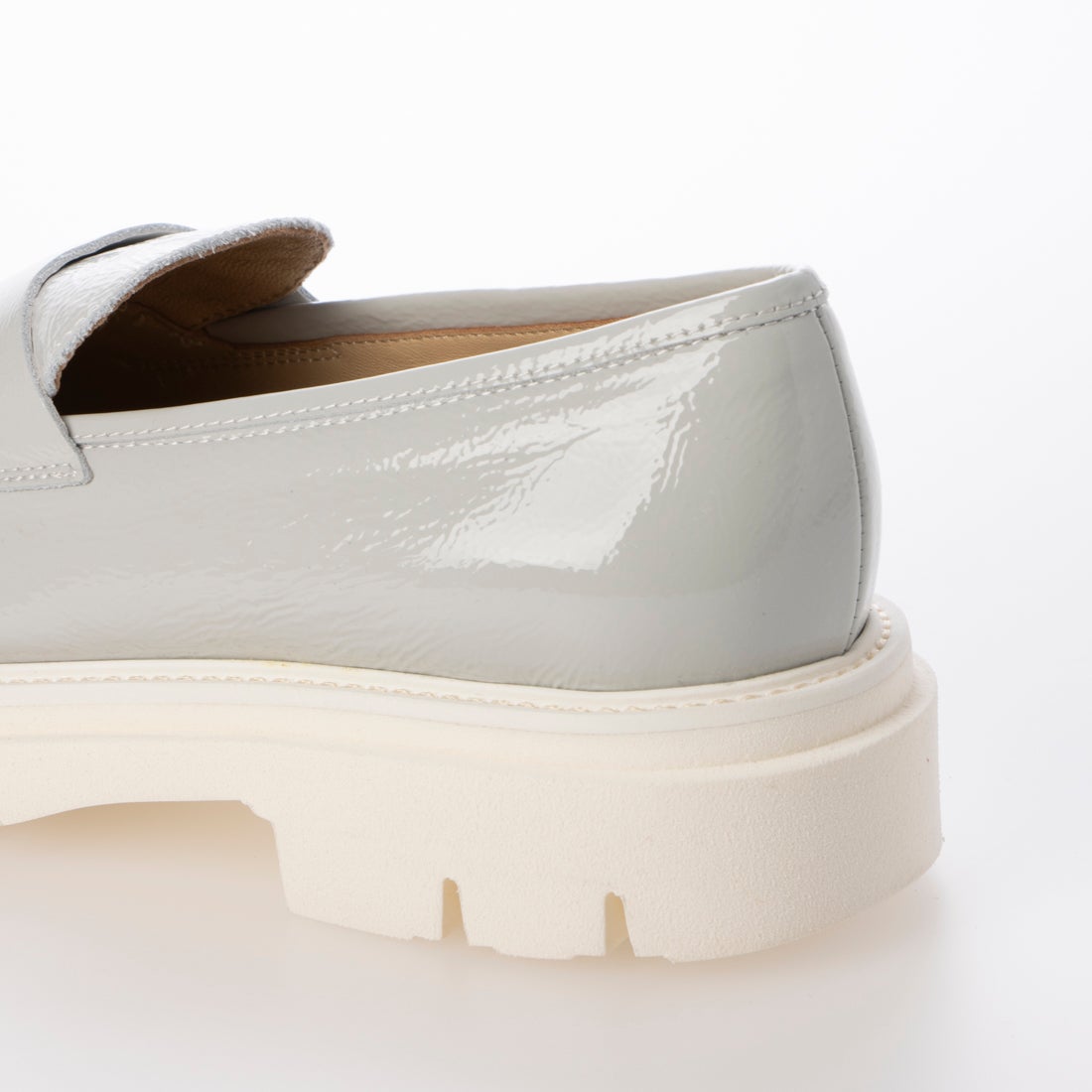 ルカ グロッシ Luca Grossi 厚底コインローファー （グレー） -靴