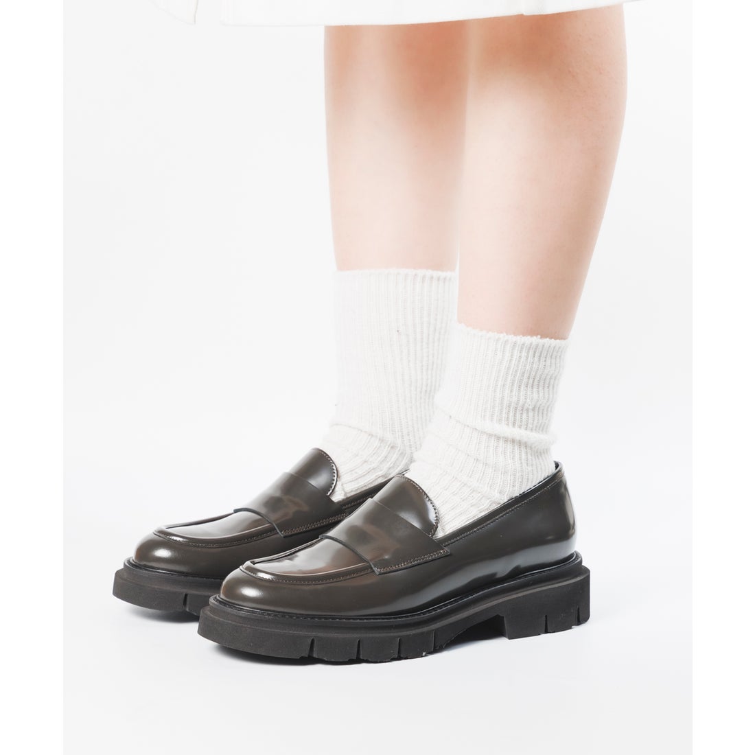 ルカ グロッシ Luca Grossi コインローファー （グレー） -インポート