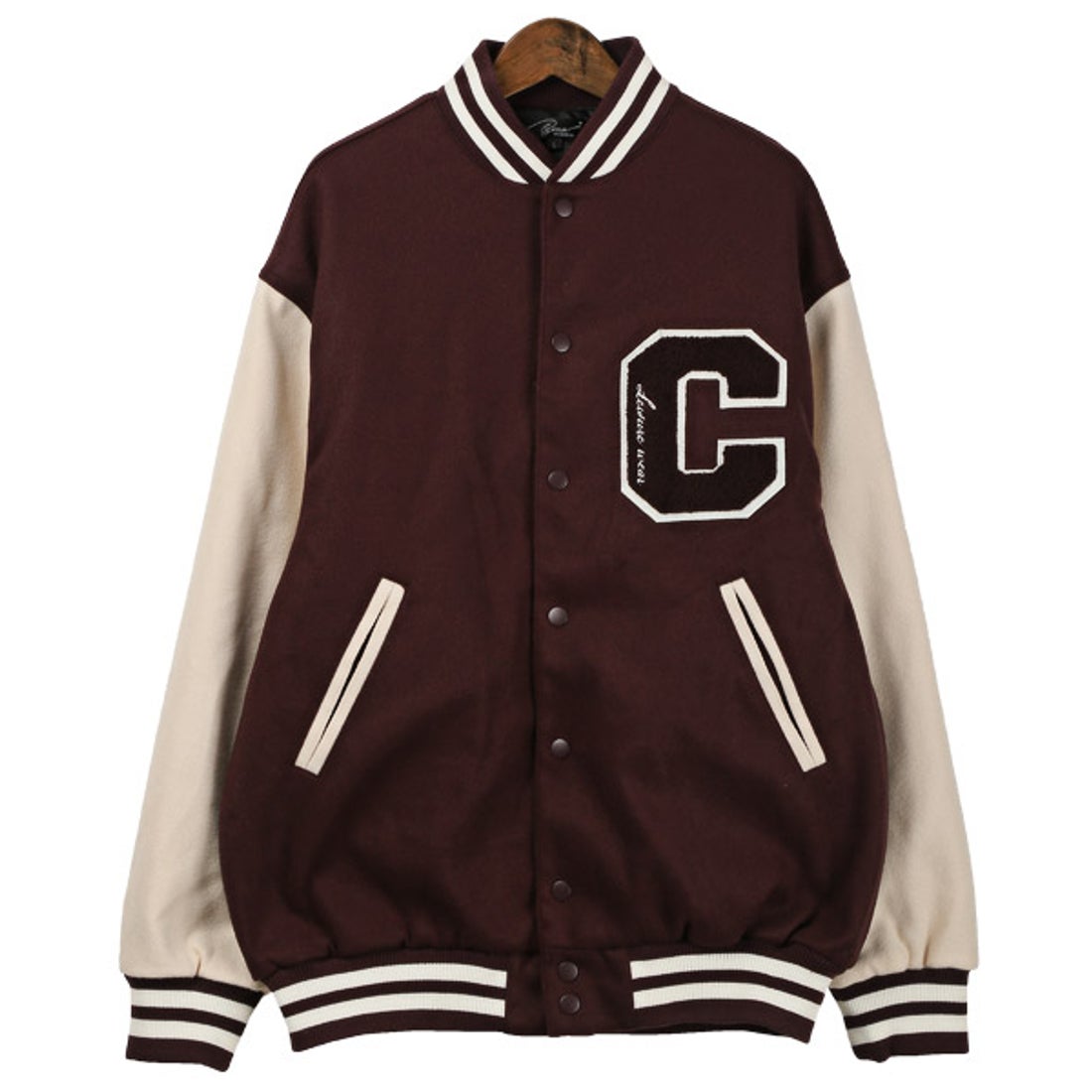 ラグスタイル LUXSTYLE ウールライクワッペンスタジャン/スタジャン