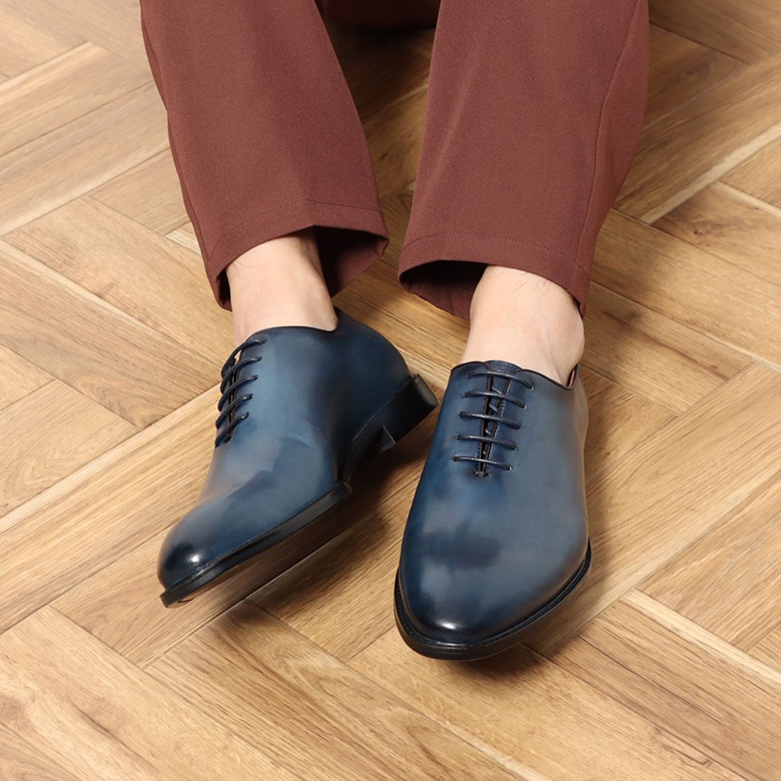 ルシウス LUCIUS ホールカット レザー ドレスシューズ / レースアップ