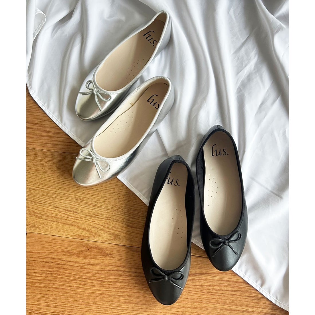 ラスドット lus. バレエシューズ （シルバー） -靴＆ファッション通販