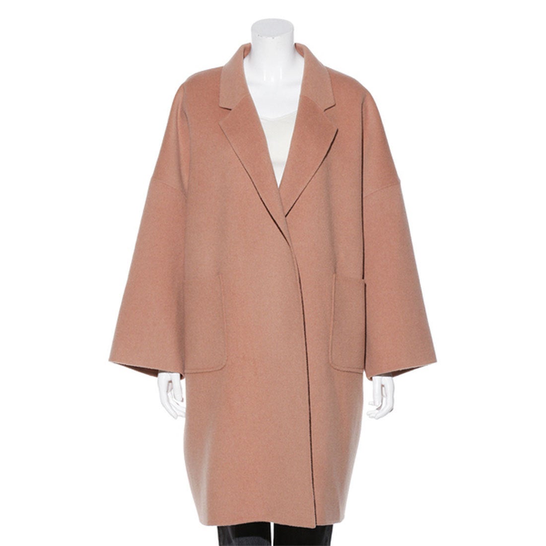 ミラ オーウェン Mila Owen 接結ハーフ丈コート （アイボリー