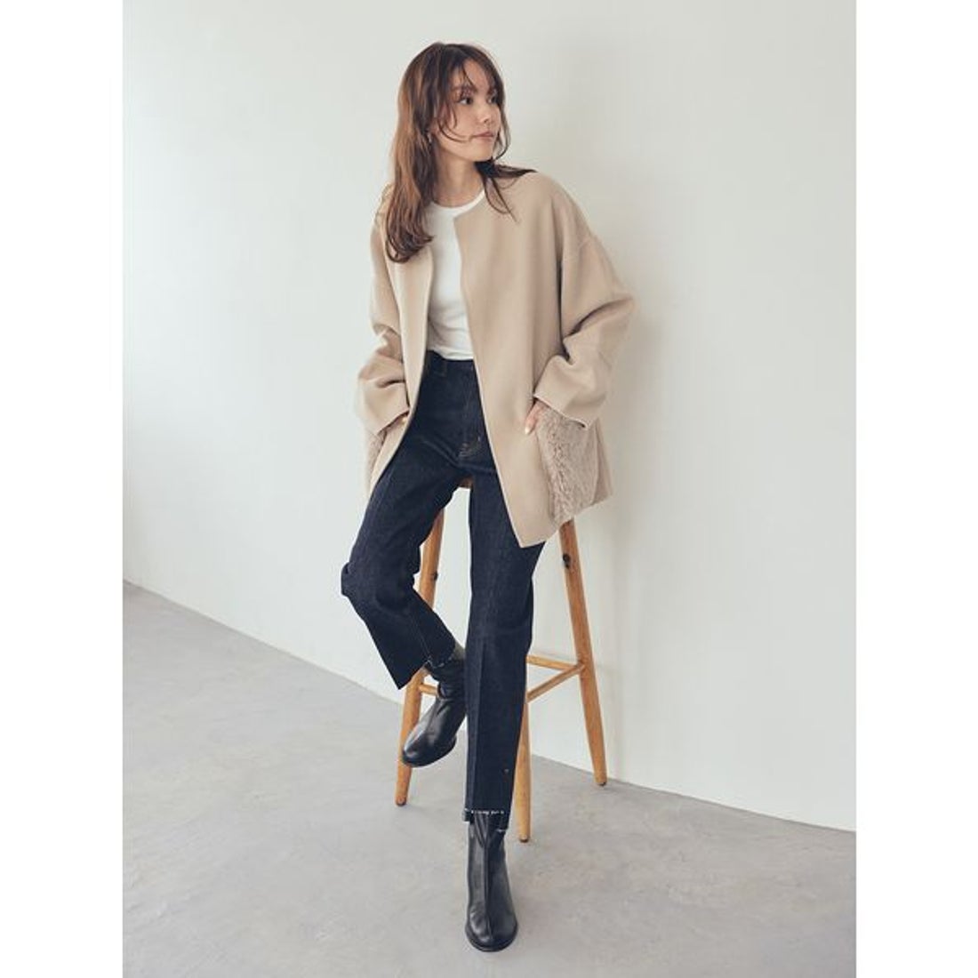 ミラ オーウェン Mila Owen 【WEB限定カラー】2wayファーポケット